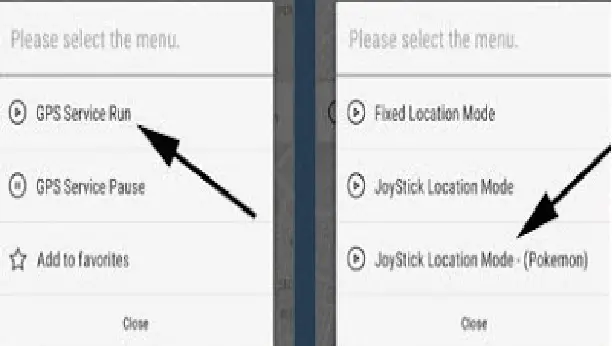 Fly GPS Selecting Modes