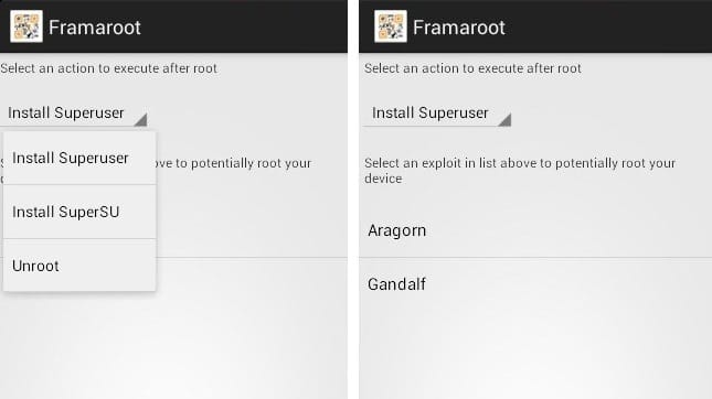 Framaroot Screenshot