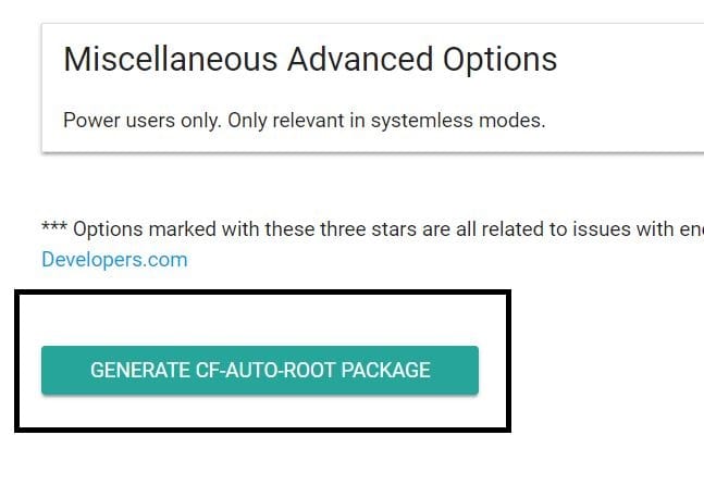 Generate Cf Auto Root