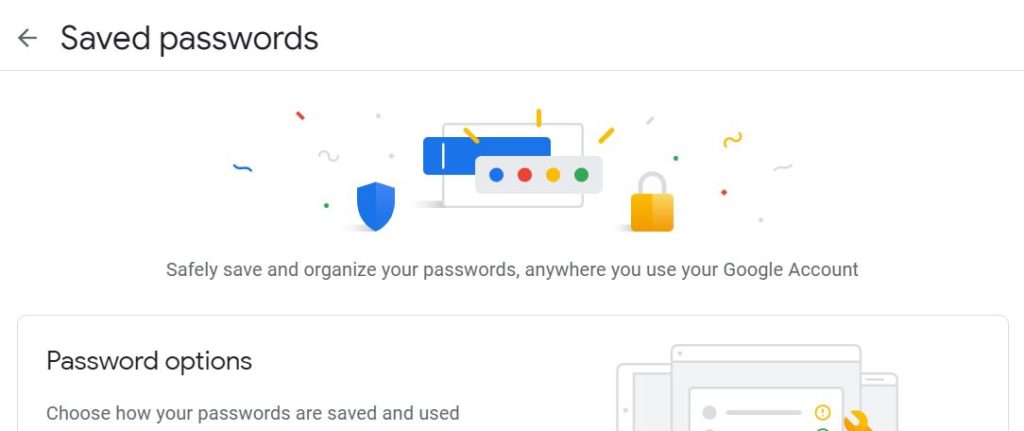 google passwords home page