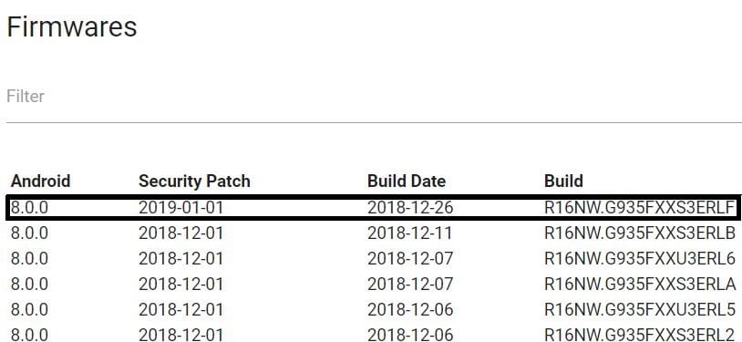 Select your Respective Build Number