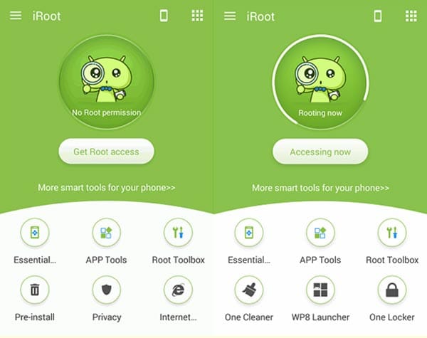 iRoot app Screenshot