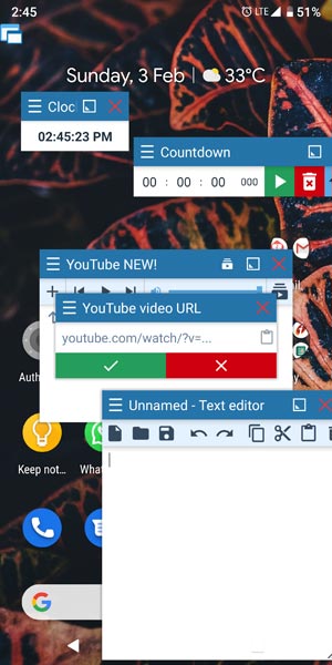 floating apps screenshot