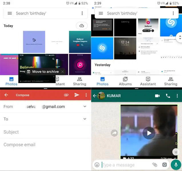 split screen android pie