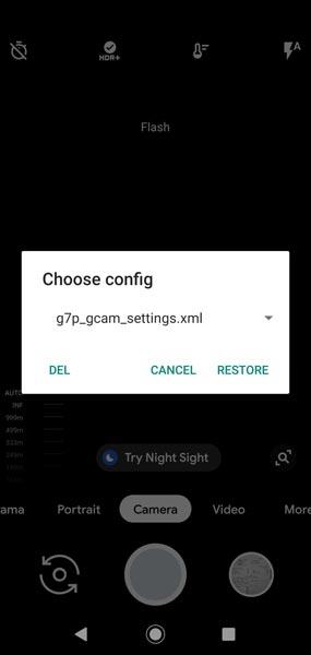 Install config file Google camera