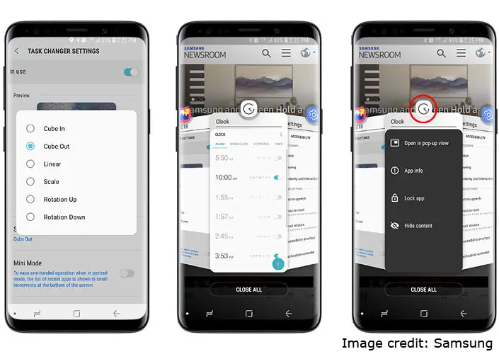 Samsung Good lock task changer screenshot