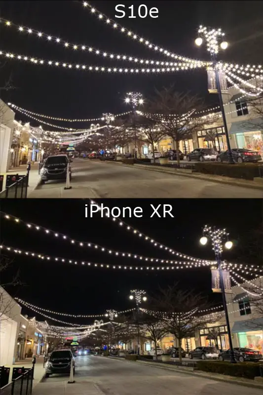 iPhone XR vs S10e Camera Sample Night
