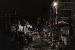 night view bazaar street