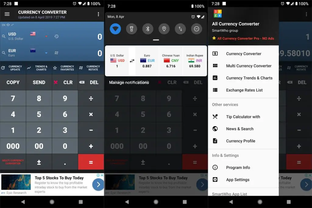 Three Best Currency Converter Apps For Android Mobiles Android Infotech