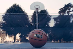 NBA Basketball in Basketball Court