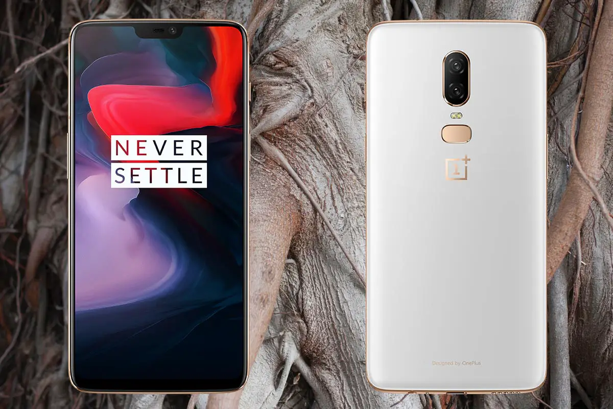 OnePlus 6 with Plant Root Background