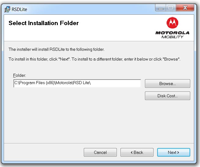 RSD Lite Installation Page