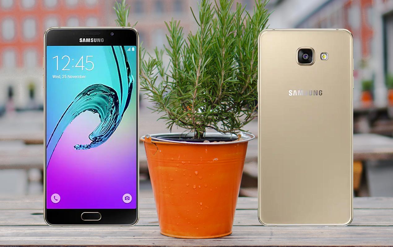 Samsung A7 2016 with Plant Background