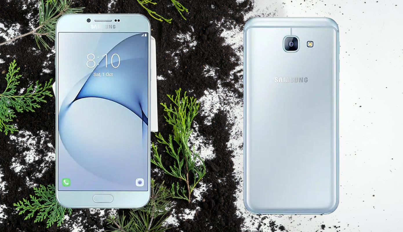 Samsung Galaxy A8 2016 with Black sand