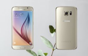 Samsung Galaxy S6 with Small Plant Background