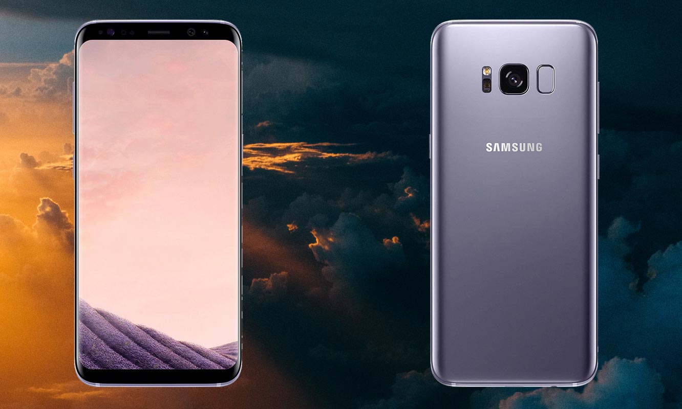 Samsung Galaxy S8 With Sky Cloud Background