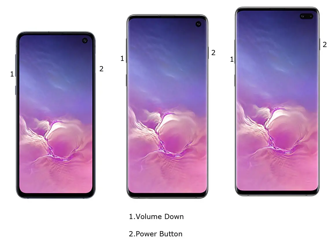 Samsung S10 Screenshot Physical Keys