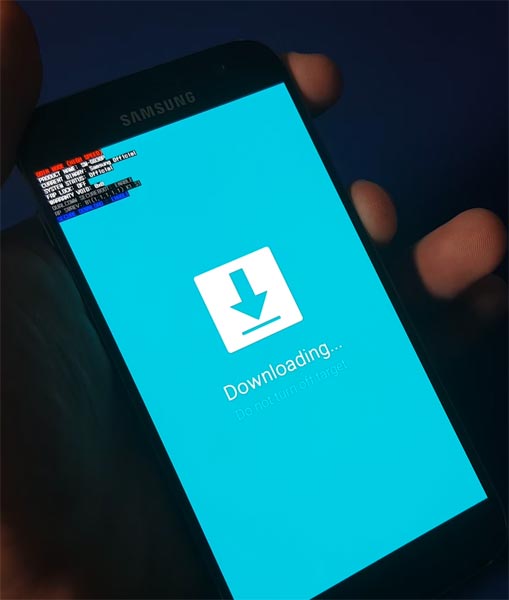 Samsung S7 Download Mode Warning Screen