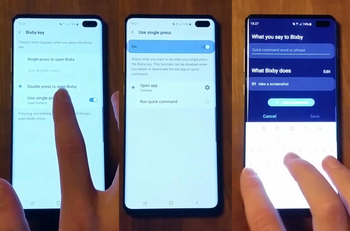 Screenshot Bixby Configuartion