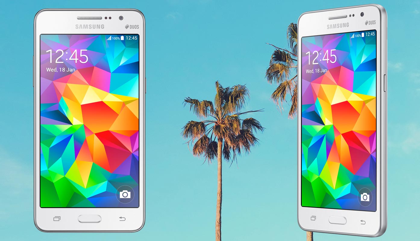 Samsung Galaxy Grand Prime with Palm Tree Background