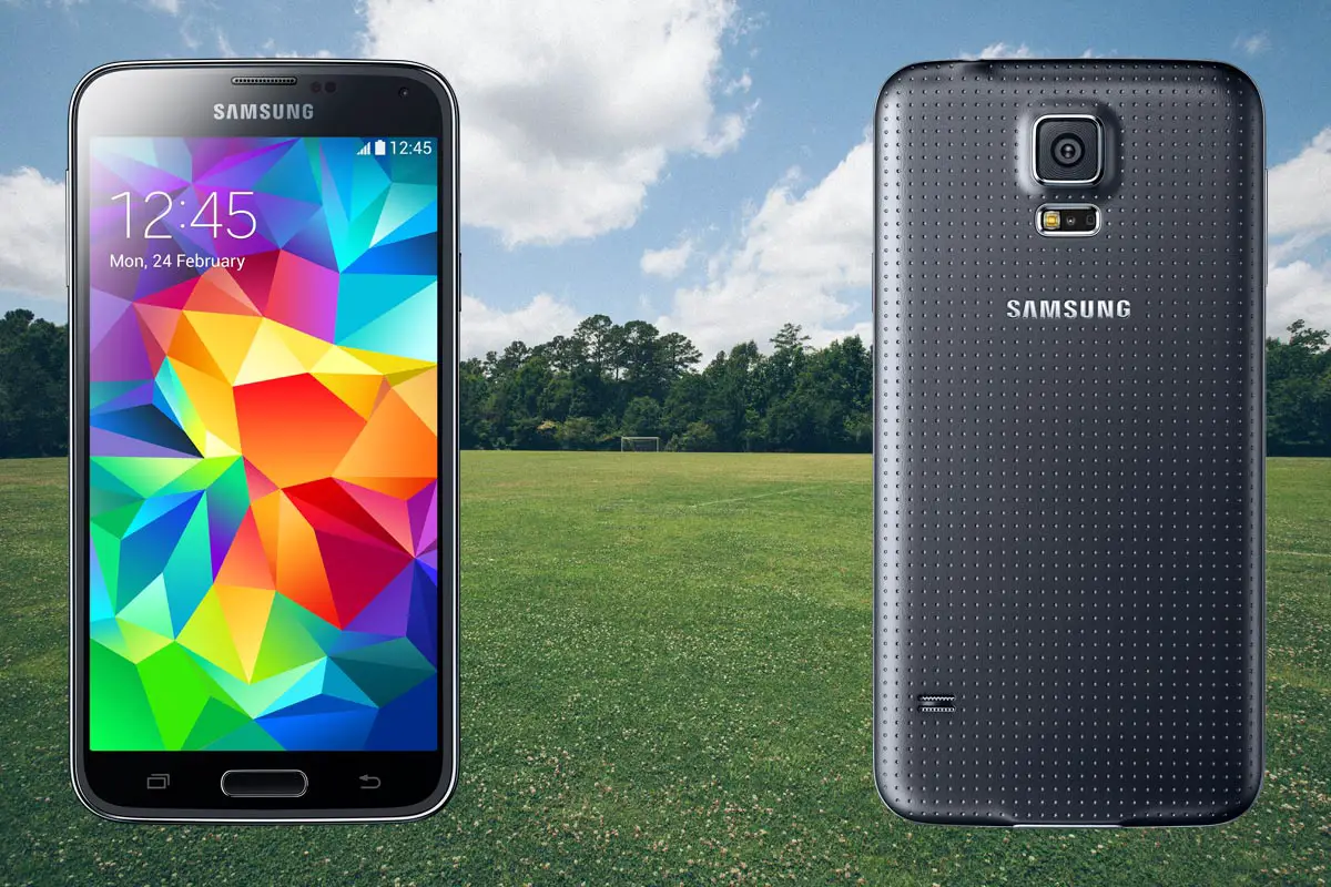 Samsung S5 with Football Ground