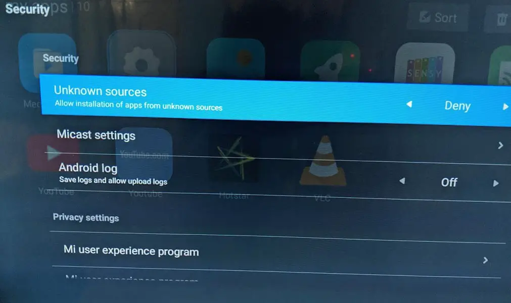 Unknown Sources Android TV