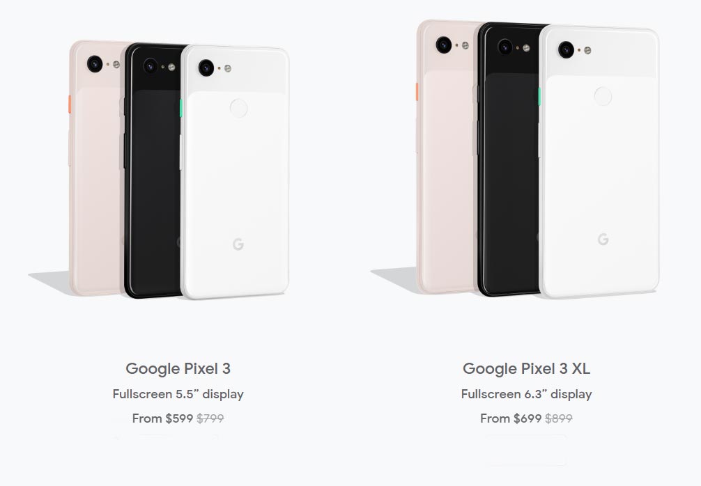 Google Pixel 3 and 3 XL