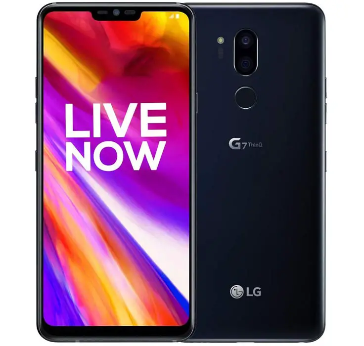 LG G7 ThinQ with White Background