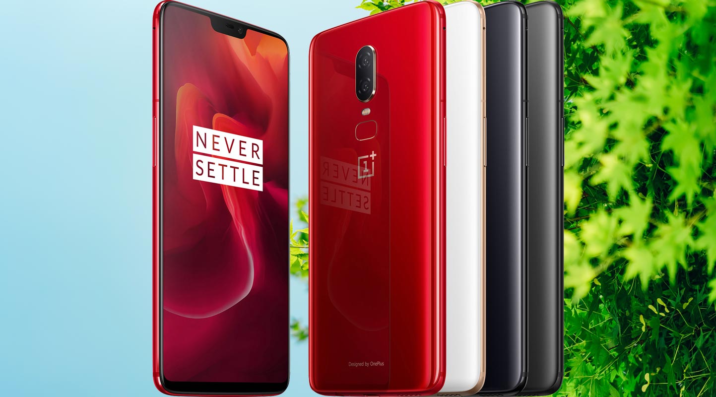 OnePlus 6 with Tree Branch Background