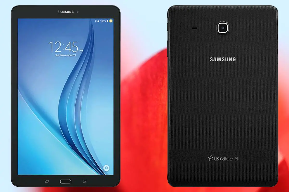 Samsung Galaxy Tab E 8.0 2016 with Flower Background