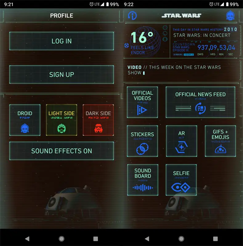 Star Wars VR App Screenshots