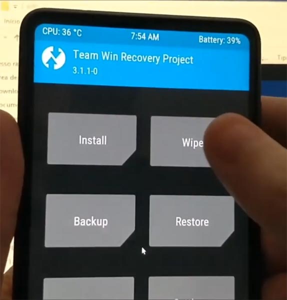 Xiaomi Mi Mix 2 TWRP Home