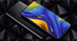 Xiaomi Mi Mix 3 with Black Crystal Background