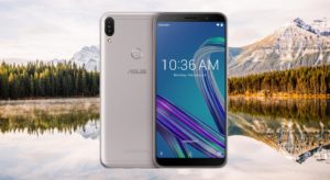 Asus Zenfone Max Pro M1 with Mountain Background