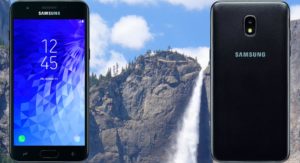 Samsung Galaxy J3 Top with Water Fall Background