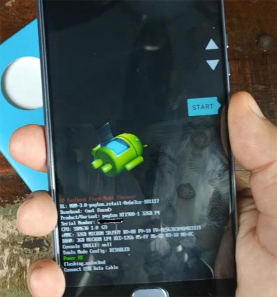 Motorola Moto X4 Fastboot mode Warning Screen