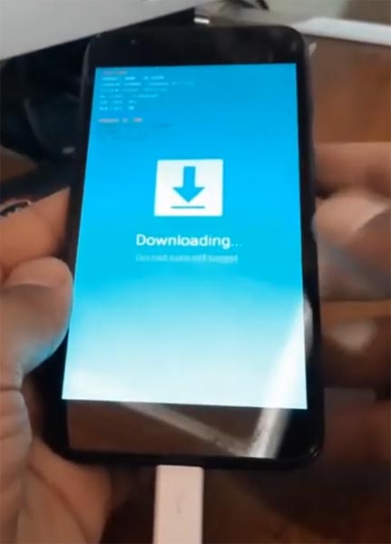 Samsung Galaxy A2 Core Download Mode Screen