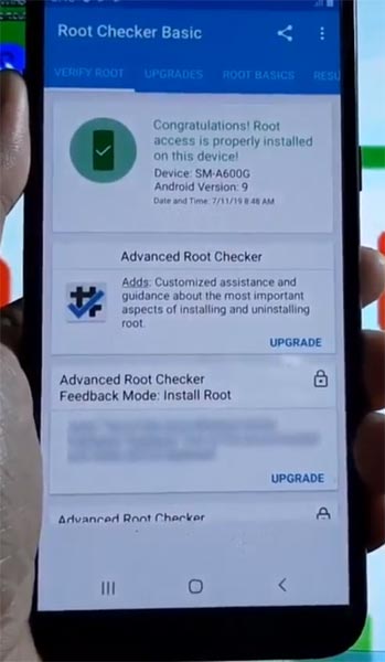 Samsung Galaxy A6 2018 Root checker