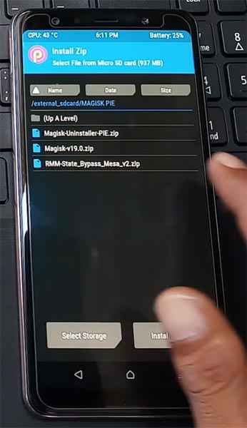 Samsung Galaxy A7 2018 RMM and Magisk Installation