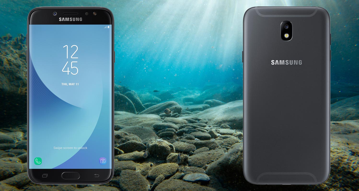 Samsung Galaxy J7 Pro with Under Sea Background
