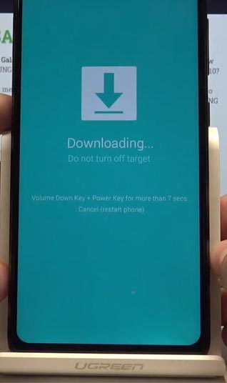 Samsung Galaxy M40 Download Mode Warning Screen