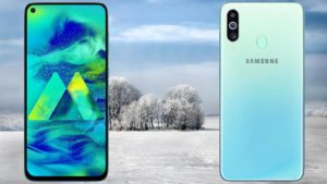 Samsung Galaxy M40 with Snow Land Background