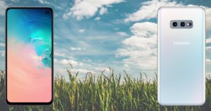 Samsung Galaxy S10e with Corn Farm Background