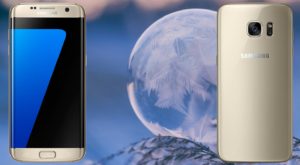 Samsung Galaxy S7 with Snow Ball Focus Background