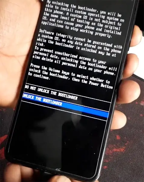 Xiaomi Mi A2 Bootloader Warning Screen