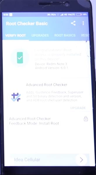 Xiaomi Redmi Note 3 Root Checker Status