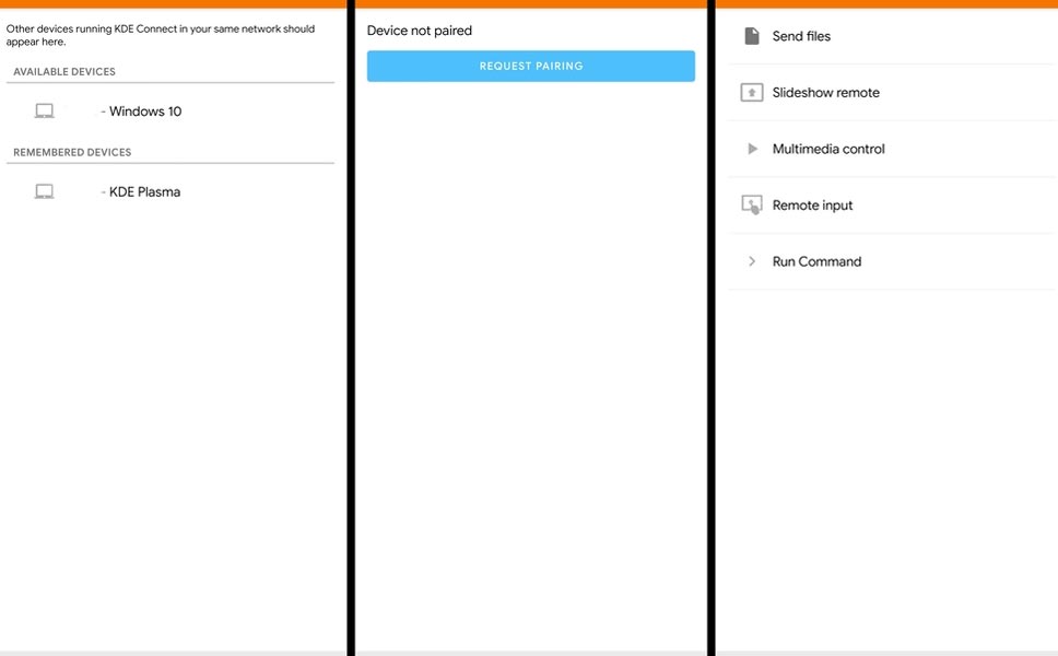 KDE Connect Android Mobile