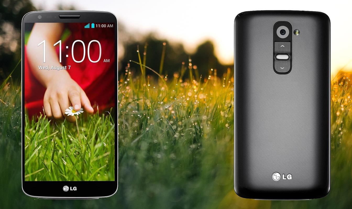 LG G2 with Ground Grass Background