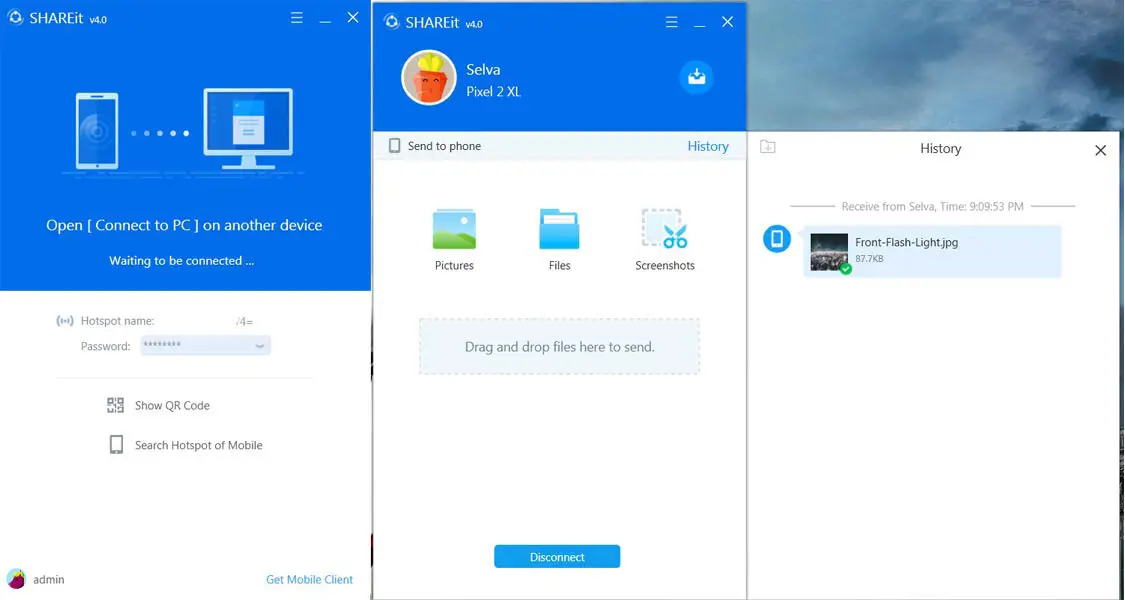 SHAREit PC App Screenshots