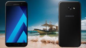 Samsung Galaxy A5 2017 with Beach Boat Background